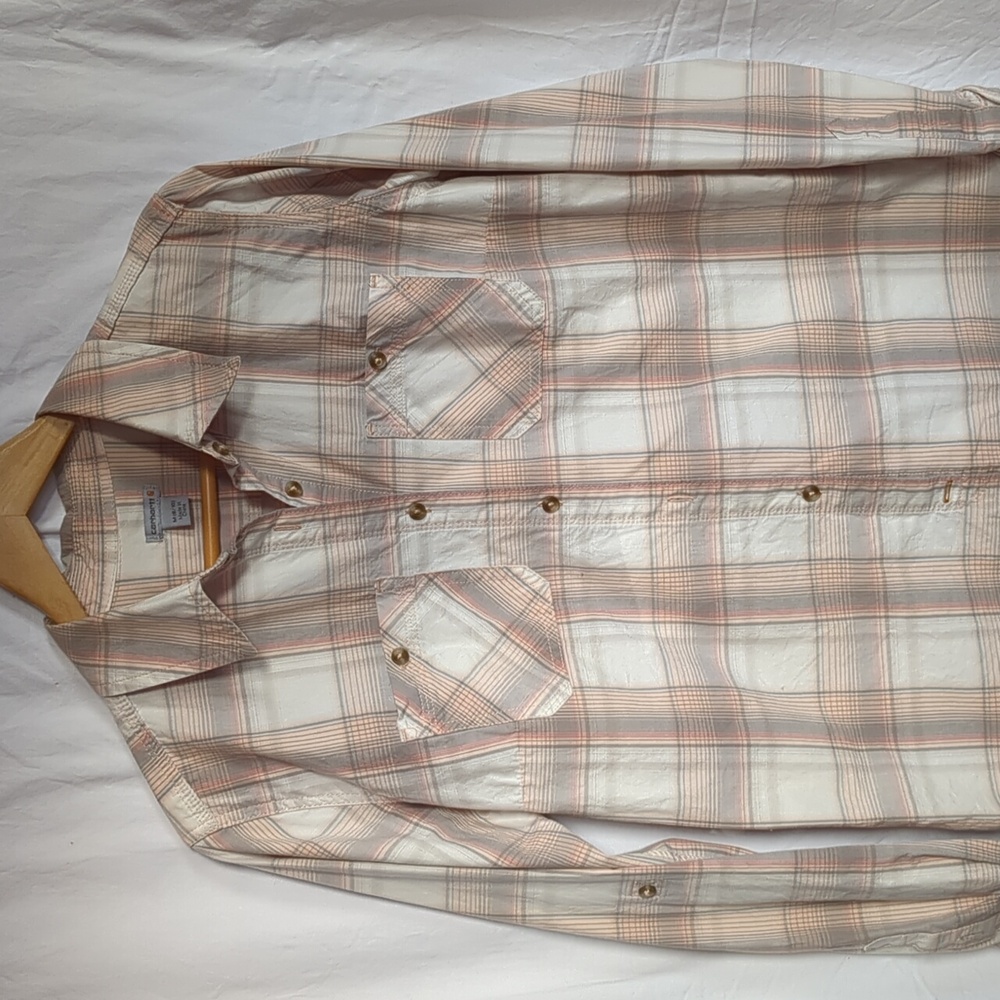 Carhartt button up shirt plaid medium